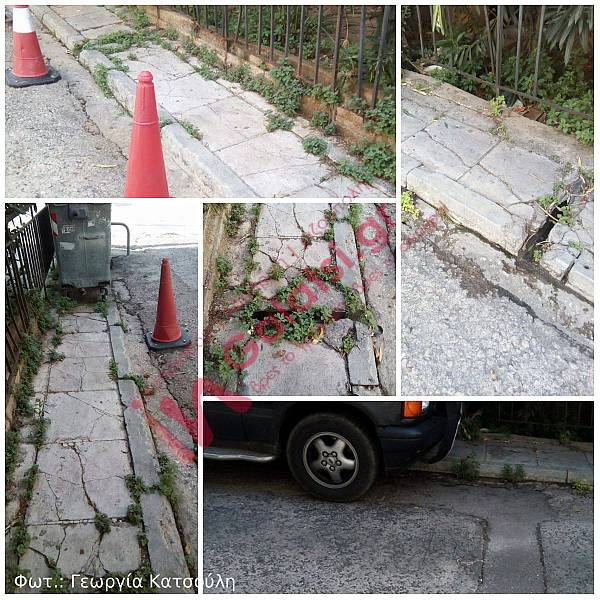 Πεζοδρόμιο στο Γαλάτσι που πρέπει να φτιαχτεί