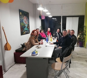 Ο υποψήφιος δήμαρχος Γαλατσίου Κώστας Ζώμπος, στη «Στέγη του Εφήβου»