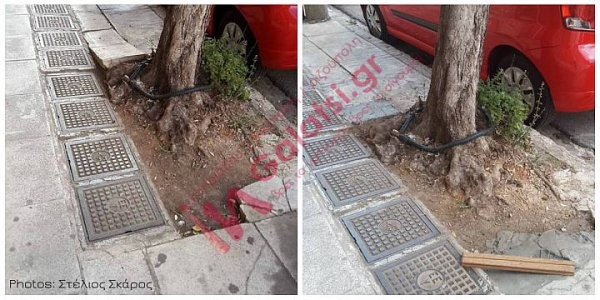 Ο δήμος Γαλατσίου έφτιαξε γρήγορά το χαλασμένο πεζοδρόμιο που είχε τραυματιστεί συνδημότης μας την περασμένη εβδομάδα