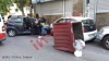 Τροχαίο σύνορα Γαλάτσι-Λαμπρινής με σοβαρές υλικές ζημιές (φωτ. υλικό)
